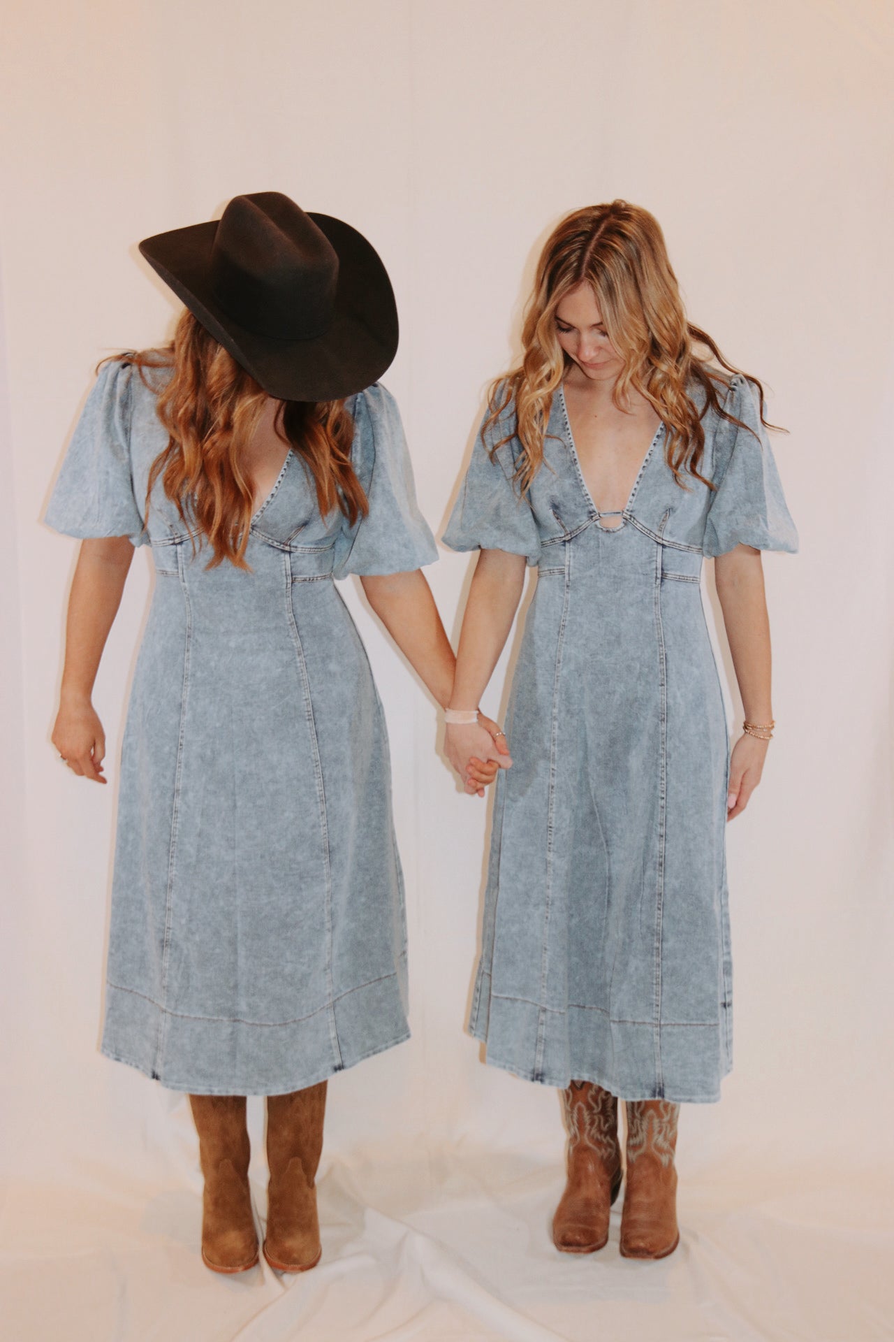 turning heads denim dress